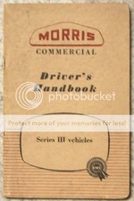 MORRIS SERIES 3 Trucks & Coach Drivers Handbook 1958 #AAK 9768/D