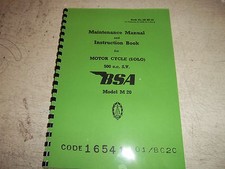 BSA M20 1939-44 WD MODELS MAINTENANCE & INSTRUCTION MANUAL BW18