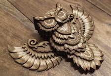 Wooden Owl, Beautiful 3D