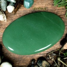 Green Aventurine Palm Stone Healing Gemstone Polished Crystal 7cm Palmstone.