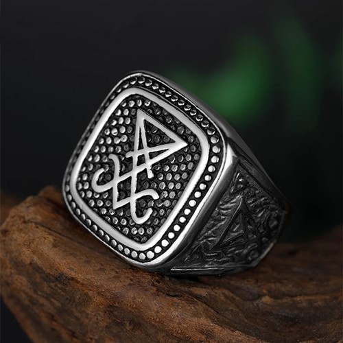 Men lucifer sigil ring 316l - lucifer,