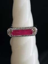 Ring Bomb Party OG Ring RG91087 "Truth Tightly Locked" Rhodium/Pink Sapphire ...