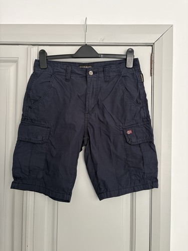 Napapijri navy cargo shorts - napapijri,
