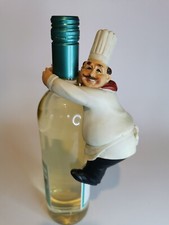 Wine Bottle Holder Fat Bistro Chef Decorative Figurine Polyresin
