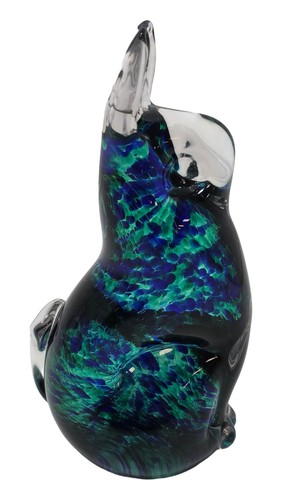 Wedgwood glass rabbit figurine - glass,