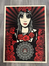 Shepard Fairey - Rose Girl - 18 x 24 inches Signed edition of 450 - Obey 2008