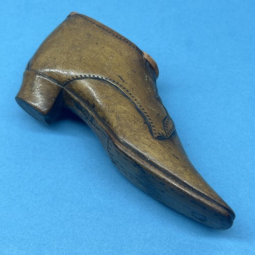 Shoe snuff box antique - snuff, 19th