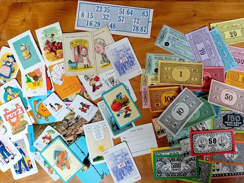 Vintage game cards - vintage, money