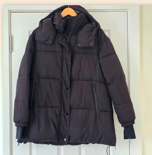 Zara womens black hooded - zara,