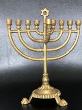 Brass Hanukkah Menorah Nine