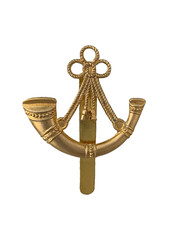 British Army Sherwood Rangers Yeomanry Metal Cap Badge in brass.