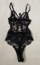 Ann Summers Desired Crotchless Body In Black Size XS UK 4-6 NEW WITH TAGS