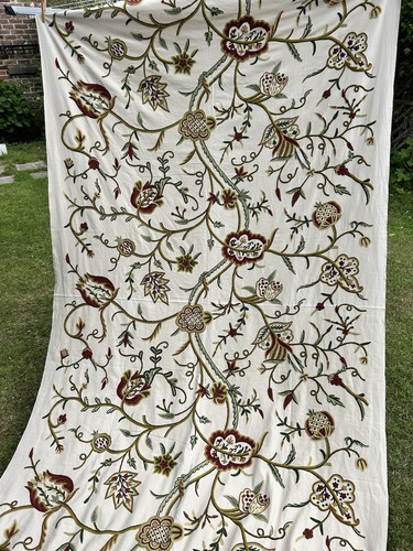 Crewel embroidered fabric - crewel,
