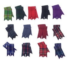 CC Scottish Kilt Sock Flashes various Tartans/Highland Kilt Hose Flashes pointed