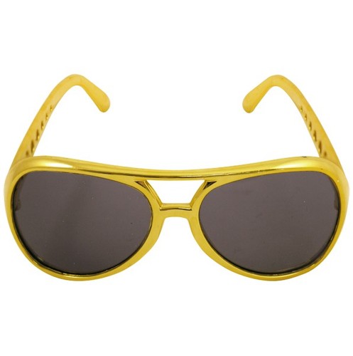 Gold elvis presley sunglasses - elvis,