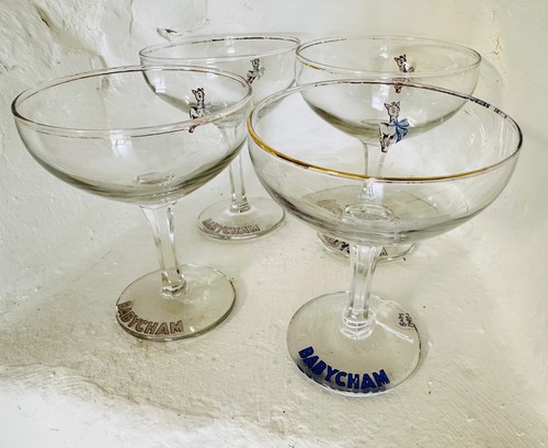 Mid century babycham - babycham, glasses