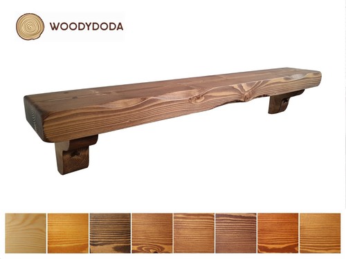 Solid pine beam mantle - pine,