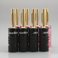 12X 24K Gold Plated Pure Copper Banana Connector Plug for Speaker Cable DIY