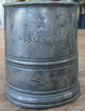 Rare Antique Half PINT Pewter