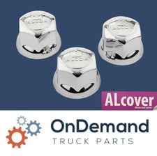 Chrome Deluxe Alcover+ Alcoa HGV LORRY Chrome wheel nut cover 32mm 33mm