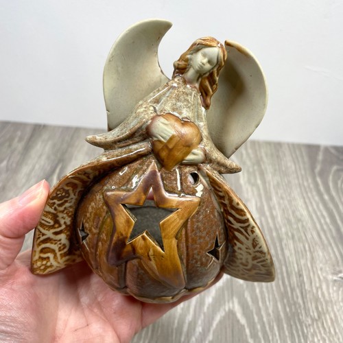 Rustic angel holding - rustic,