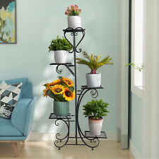 5 Tier Plant Stand Metal Multiple Flower Pots Holder Planter Bonsai Display Rack