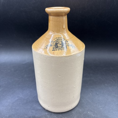 Stoneware flask bottle - stoneware,