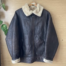 Vtg Mens brown leather