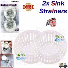 Kitchen Sink Strainer Waste Drain Plug Hole Basin Hair Catcher Drainer Filter 2x
