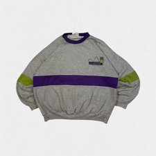 Vintage 90s Adidas Originals colour block abstract sweatshirt grey XL
