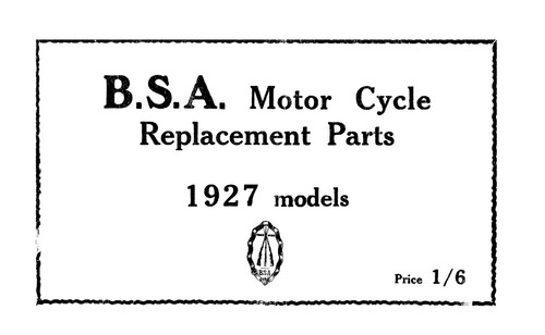 1927 bsa all models - ,