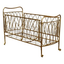 Vintage 1950s Children's Bed Brass Italy