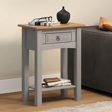Corona Console Table Grey Wax 1 Drawer Solid Pine Hall by Mercers Furniture®