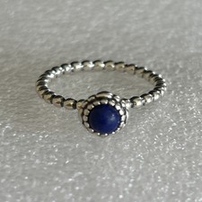 Genuine Pandora 🌟 September Birthstone Lapis Lazuli Ring 🌟 Size 58 🌟 190854LP