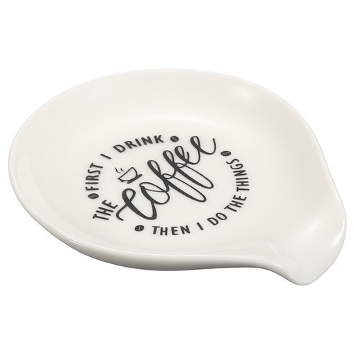 Ceramic coffee spoon rest - spoon, rest,