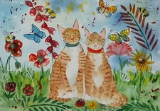 kittens among Flowers. A4