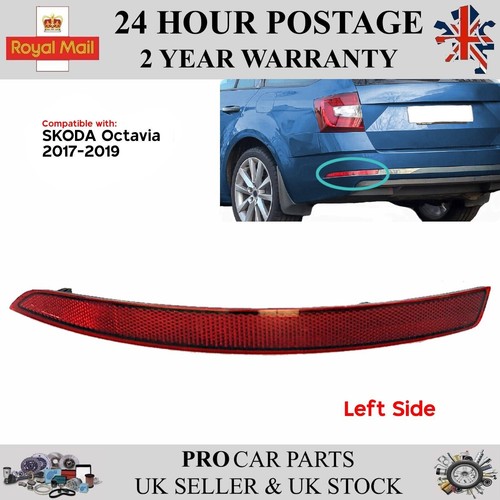 Rear bumper reflector left - rear,
