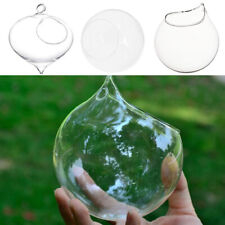 6x Glass Baubles Fillable Sphere Hanging Balls Candle Tealight Holder Wedding