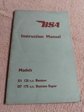 BSA D1 BANTAM & D7 SUPER
