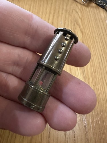 Vintage mini brass miners lamp - mini,