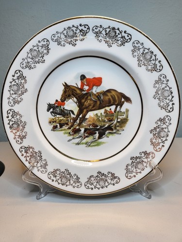 Hunting scene plate - scene, plate,
