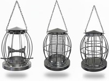 3 x GARDEN BIRD FEEDERS SEED