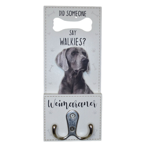 Weimaraner dog lead hook twin - weimaraner,