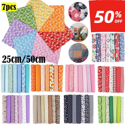 7pcs cotton fabric - cotton, bundles