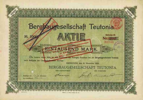 Mining company teutonia - company, 1905