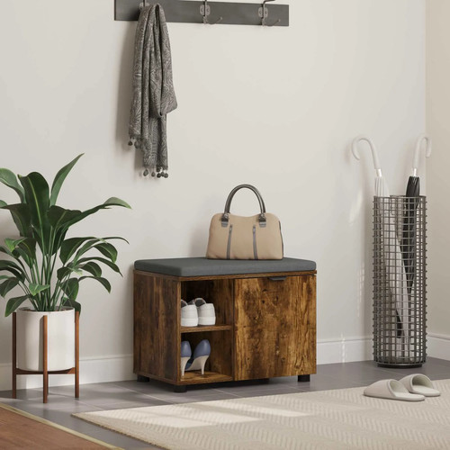 Hall bench smoked oak - bench,
