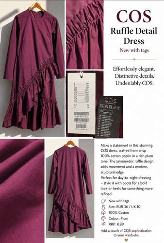 Cos plum cotton poplin - plum,