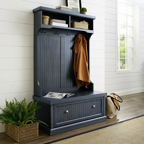 Navy finish wooden hall - finish,
