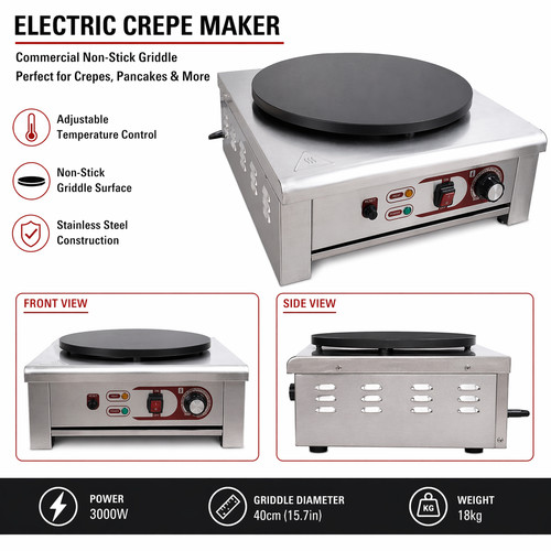 Single hot plate - hot, crepe