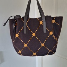 Billy Bag Tote Grab Bag Style Handbag Felt Brown Orange Autumnal